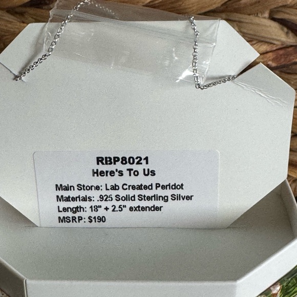 Here's To Us Lab-Created Peridot Necklace in Green Sterling Silver - Picture 2 of 3